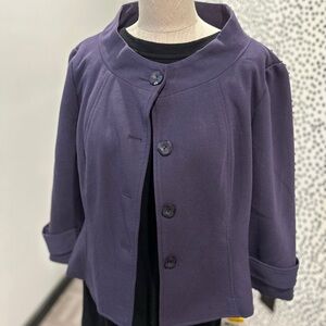 Chic Purple Button-Up Jacket